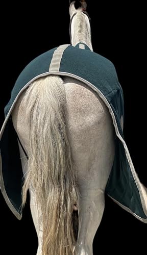 Majestic Ally Anti Pill Fleece Horse Blanket /Sheet with Silver Braided Rope (Hunter Green, 74) - color: Hunter Green, size: 74