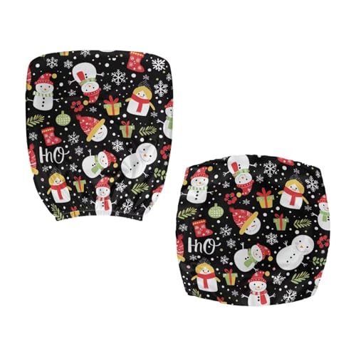 Christmas Snowman Office Chair Cover Stretchable Computer Desk Chair Seat Covers 2 Piece Waterproof Washable Swivel Chair Protective Slipcover for Wheelchairs Gaming Chairs - color: Christmas Snowman