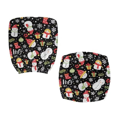 Christmas Snowman Office Chair Cover Stretchable Computer Desk Chair Seat Covers 2 Piece Waterproof Washable Swivel Chair Protective Slipcover for Wheelchairs Gaming Chairs - color: Christmas Snowman
