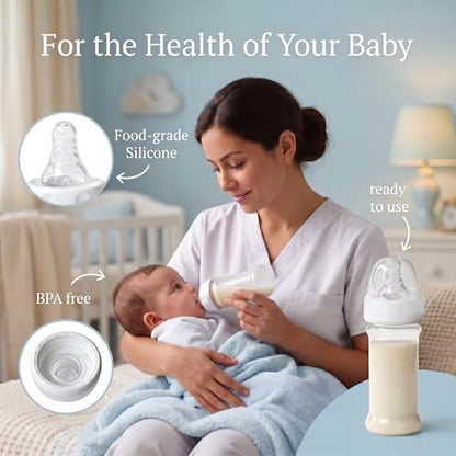 6PCS Standard Flow Nipples, 9ml/min, Reusable, Anti-Colic&Vented Nipples - color: Standard-White