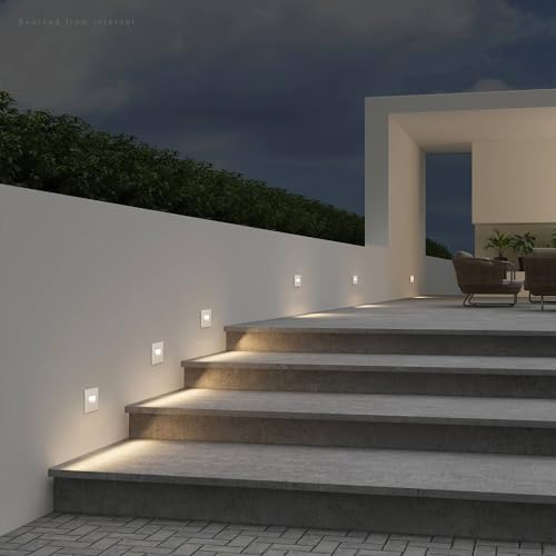 LEONLITE 6-Pack 5CCT 120V LED Step Lights, Vertical, White - color: White, size: 2.87 Inch