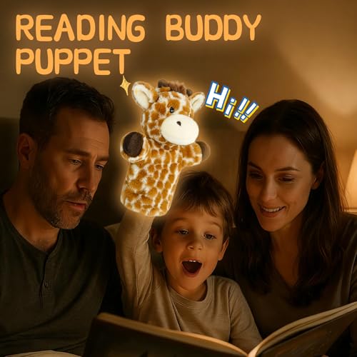 Giraffe Puppet Kids Hand Puppets Adults Large Safari Stuffed Animal for Story Time Teaching Educational Toy Adult Hands Fit Washable Stuffed Long Neck Cute Giraffe Plush Toys - color: Giraffe