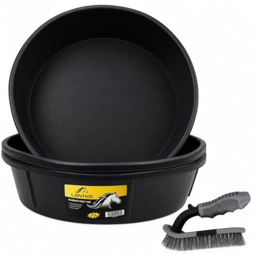 LOVIVO Horse Rubber Feed PAN 3GALLON 3 - size: 3 gallon 3PCS