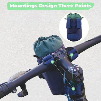 Cute Animals Bike Water Bottle Holder with Shoulder Straps, Universal Cycling Bicycle Drink Cup Cage for Kid's, Cruiser, Scooter, MTB, Road Bike (Owls) - color: owls