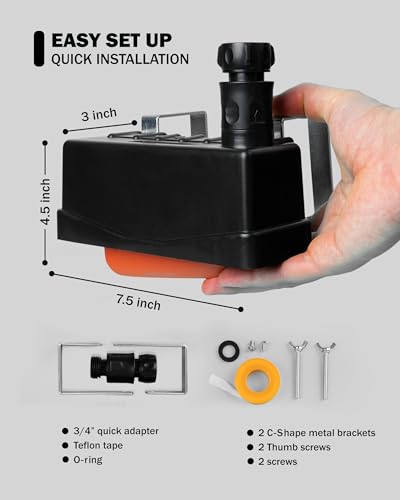 Stock Tank Float Valve – Livestock Water Tank Float – Water Trough Float Valve for Cattle, Goat, Chicken & Horse Water Trough Float | Pond, Fountain, Pool – 3/4" Connector Included