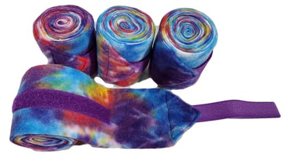 Big Black Horse Tye Dye Fleece Polo Leg Wraps - Set 4 (Pony) - size: Pony