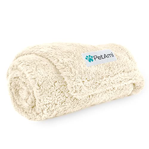 PetAmi Fluffy Sherpa Waterproof Dog Blanket for Small Pet Cat, 24x32 Beige - color: Beige, size: Small (24x32)