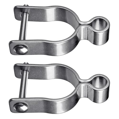 Insaga 304 Stainless Steel Chain Link Fence Gate Frame Female Hinge for Chain Link Fence Post, 2pcs Post Female Hinges with 5/8'' fit 1-5/8''Outer Diameter Post/Pipe, Bolt/Nut Included - color: Female-1-5/8''-2pcs