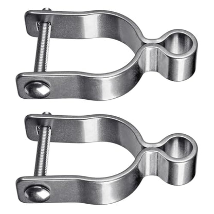 Insaga 304 Stainless Steel Chain Link Fence Gate Frame Female Hinge for Chain Link Fence Post, 2pcs Post Female Hinges with 5/8'' fit 1-5/8''Outer Diameter Post/Pipe, Bolt/Nut Included - color: Female-1-5/8''-2pcs