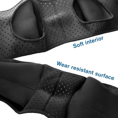 Coodeo Dog Recovery Sleeves, Cone Collar Alternative, Abrasion Resistant Dog Recovery Suit, Washable 2.5mm Thick and Waterproof, Pet Wounds Prevent Licking, Biting (Black, M) - color: Black, size: M