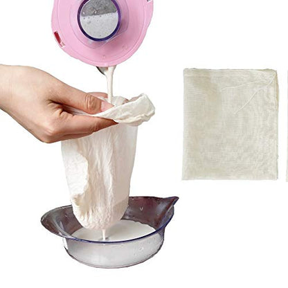 Reusable Cheesecloth Bags, 100% Cotton Fine Mesh Strainer for Cold Brew Coffee, Nut Milk, Tea & Juice - Large (2 Pack) - size: Large,2 Pack