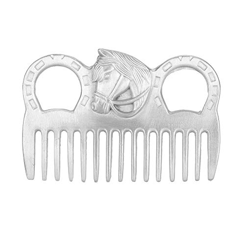 Metal Horse Comb Portable Horse Mane and Tail Comb Horse Grooming Comb Livestock Comb for Cleaning Hair Removing Loose Undercoat Knots
