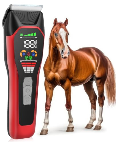 Horse Clippers Low Noise Rechargeble Horse Trimmer Kit - color: Red