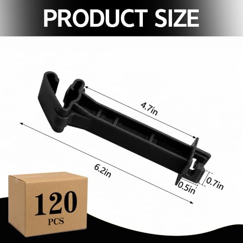 120 Pcs T Post Electric Insulators, 5" Electric Fence Extender Insulator - color: 120 Black
