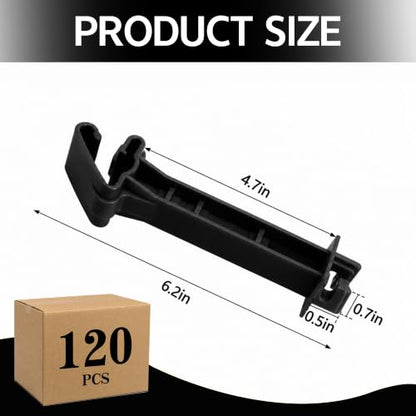 120 Pcs T Post Electric Insulators, 5" Electric Fence Extender Insulator - color: 120 Black