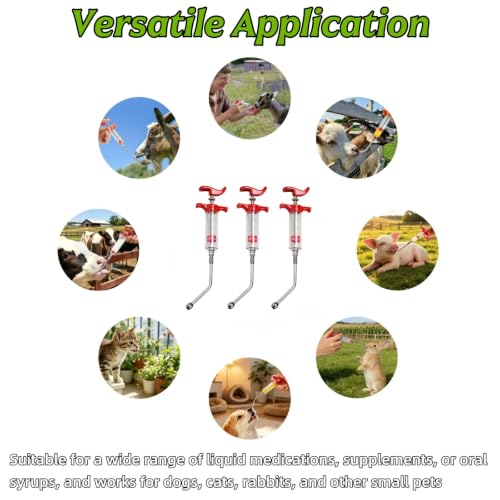 3 Pack Goat Milk Feeder Supplies, 20ML Livestock Feeder for Goats