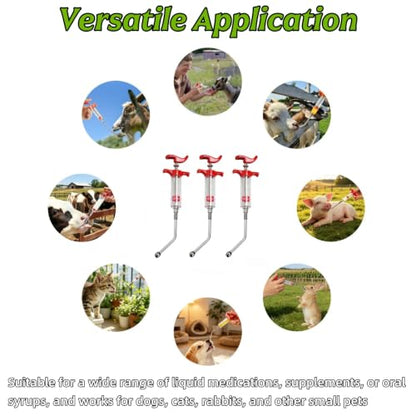 3 Pack Goat Milk Feeder Supplies, 20ML Livestock Feeder for Goats