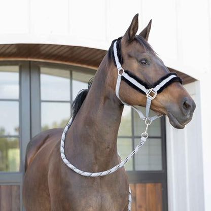 Equinavia Valkyrie Ultra Fleece Soft Padded Horse Halter Breakaway - color: Slate Grey/Black, size: Cob