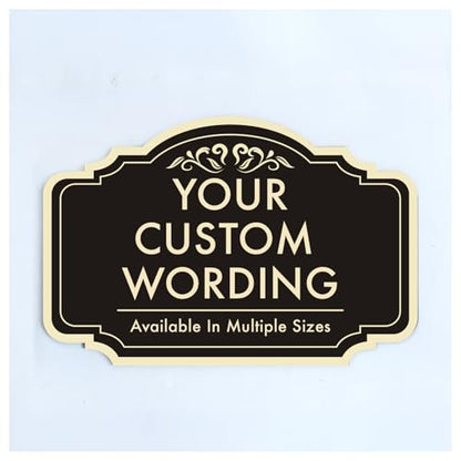 Custom Aluminum Outdoor Metal Sign, Personalized, Waterproof, Design 2 Black Charcoal 18x12 In - color: Design 2 - Black Charcoal, size: 18x12 Inches