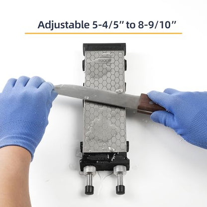 S SATC Sharpening Stone Holder,Adjustable 5-4/5 Inch to 8-9/10 Inch,Rubber Stainless Steel No-Slip Sharpening Stone Base for Diamond Stones - size: 5-4/5 Inch to 8-9/10 Inch