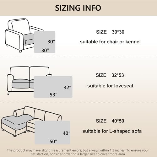gogobunny Waterproof Armchair Covers for Pets, Anti Hair and Easy Care - color: Dark Grey/Light Grey, size: 30x30 Inch (Pack of 1)