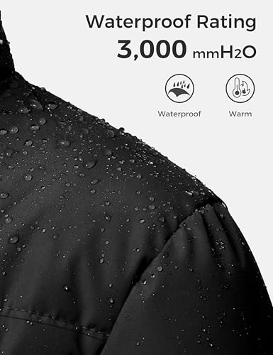 wantdo Boy's Winter Puffer Coats Thick Warm Snow Jacekets Detachable Hood | Removable Faux Fur, Fleece Lining, Windproof, Machine Washable - color: Black, size: 8-9