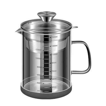 Yogurt Strainer Glass,Nut Milk & Juice Strainer for Juicing,1500ML