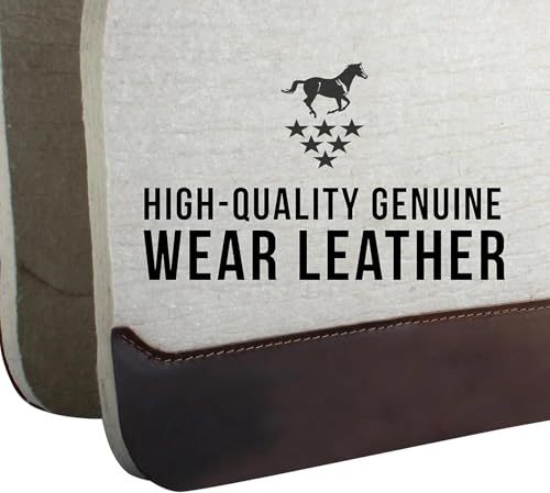 Professional's Choice 100% Steam-Pressed Wool Felt Western Saddle Pad - color: Tan, size: 28" x 30" x 3/4"