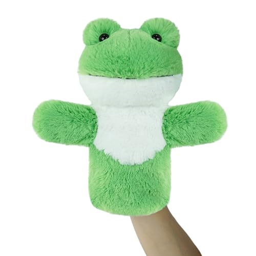 Puppet Size for Kids Adults Swamp Pond Animal Learning Tool Soft Green Hand Toy for Story Time Preschool Classroom Supplies Interactive Play Frog - color: Frog