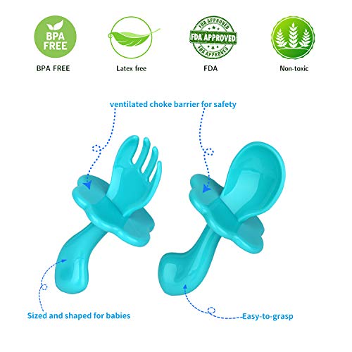 Food Feeder Baby Fruit Feeder Pacifier (3 Pcs) with 6 Different Sized Silicone Pacifiers 2 PCS Silicone Babies Food Dispensing Spoon 90ML with 2 Baby Spoons Bottle Brush Pacifier Clip - color: 01-Multicolor