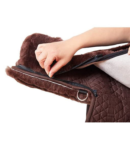 Engel Sheepskin Lined Bareback Pad - Western - color: brown brown