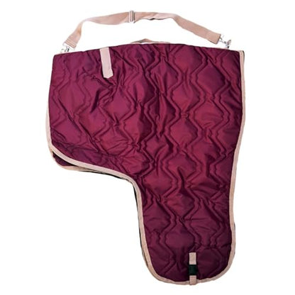 AJ Tack Western Padded Saddle Carrier Bag with Shoulder Strap, Burgundy - color: Burgundy