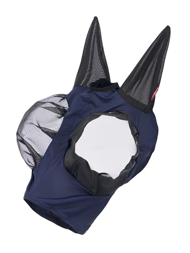 LeMieux Bug Relief Half Mask - Fly Mask - UV Protection - Pull On - Breathable - Navy - Small - color: Navy, size: Small