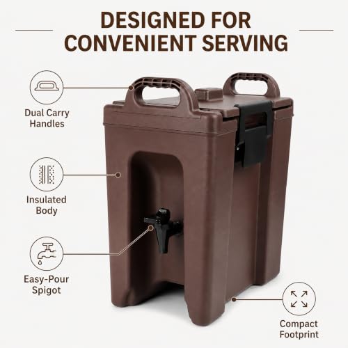 YUANHAO 2.5 Gallon Insulated Beverage Dispenser - size: 2.5 GAL