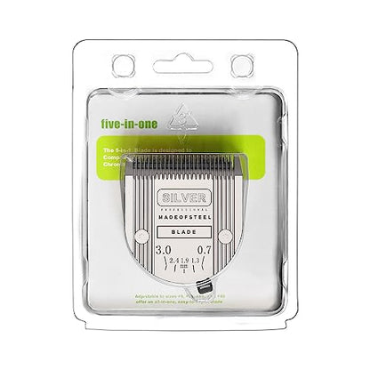 5 in 1 Replacement Blades Compatible with WAHL Bravura .Chromado - color: Silver
