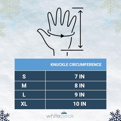 whitepeak Genuine Merino Wool and Possumdown Blended Gloves | UNISEX | Comfy, Light, and Quick-Drying - color: Blue, size: Medium