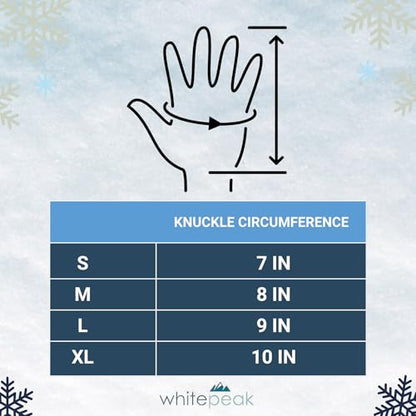 whitepeak Genuine Merino Wool and Possumdown Blended Gloves | UNISEX | Comfy, Light, and Quick-Drying - color: Blue, size: Large