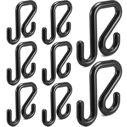CroBlissful 8 Pcs Lineman Bucket Hooks 2 Inches Truck Blanket Hooks for Aerial Bucket Lip Tool Holders for All Seasons Lineman Accessories, Black 35lbs Working Load Limit - size: 2 Inches