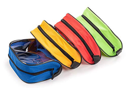 Scherber Fully-Stocked First Responder Professional Advanced EMT/EMS Trauma Kit | HSA/FSA Approved | Reflective Bag w/10+ Compartments, Zippered Pockets & 250+ First Aid Supplies (Orange) - color: Orange