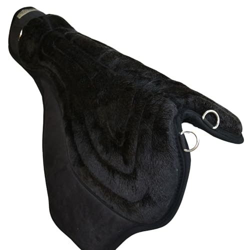 Intrepid International Comfort Plus Western Bareback Saddle, Anti-Slip Horse Saddle Pad, Bareback Pad w/Girth, Trail & Leisurely Riding, Horse Saddle Pads - color: Black