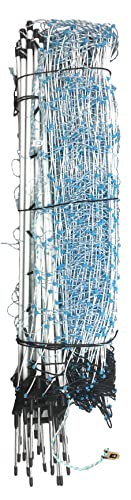 35" x 164' Premium Positive/Negative Sheep Netting w/Double Spike Fiberglass Posts (9/35/8) Electric Fence for Backyards, Homesteaders, Farms and Ranches