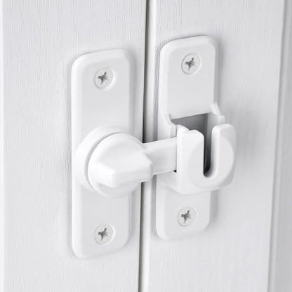 White 90/180 Degree Flip Latch,Zinc Alloy Barn Door Latch - color: White