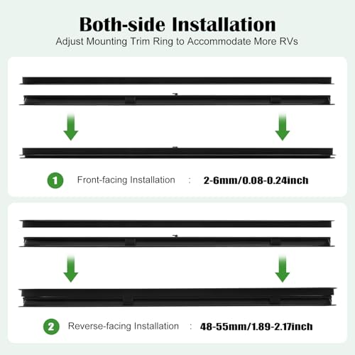 RV Window 42" W x 12" H Sliding Glass with Black Screen, High Privacy, Horizontal/Vertical Fit, Replacement for Camper Trailer Van - size: 42"W * 12"H