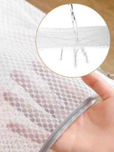 2 Pack Durable Honeycomb Mesh Laundry Bags for Delicates 12 x 16 Inches