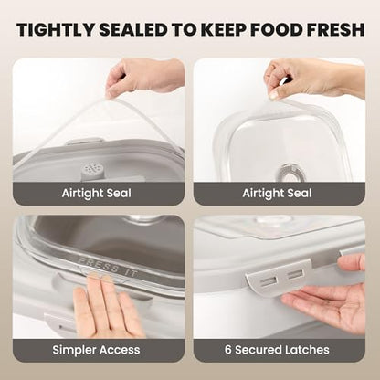 35-40Lbs Airtight Dog Food Storage Container Collapsible Dog Food Container - color: Grey/40 lbs