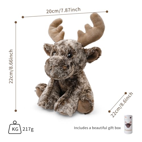 Deer Stuffed Animal 8.5In Microwavable Weighted Soft Lavender - style: Deer-Lavender