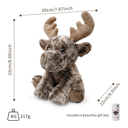 Deer Stuffed Animal 8.5In Microwavable Weighted Soft Lavender - style: Deer-Lavender