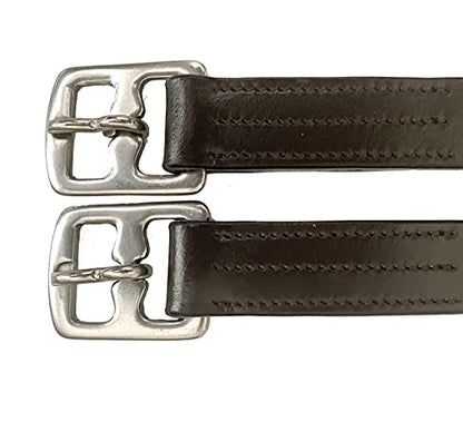 Majestic Ally Genuine Leather English Stirrup Leather (Pair) - color: Brown, size: 54 us