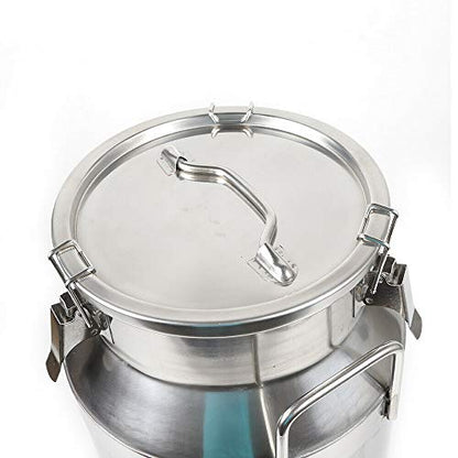 Stainless Steel Milk Can - 40L Wine Pail with Sealed Lid, Ideal for Milk and Wine Storage - size: 40L