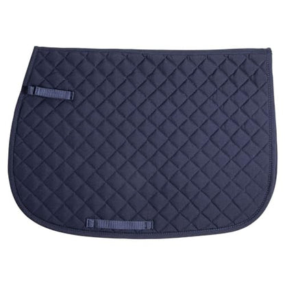Dura-Tech All-Purpose Saddle Pads for Horses | Schooling Saddle Pad Square Cut | Equines Horse Saddle Pads | Polyester Fabric Blend | 23" Spine and 18" Drop Length - color: Navy